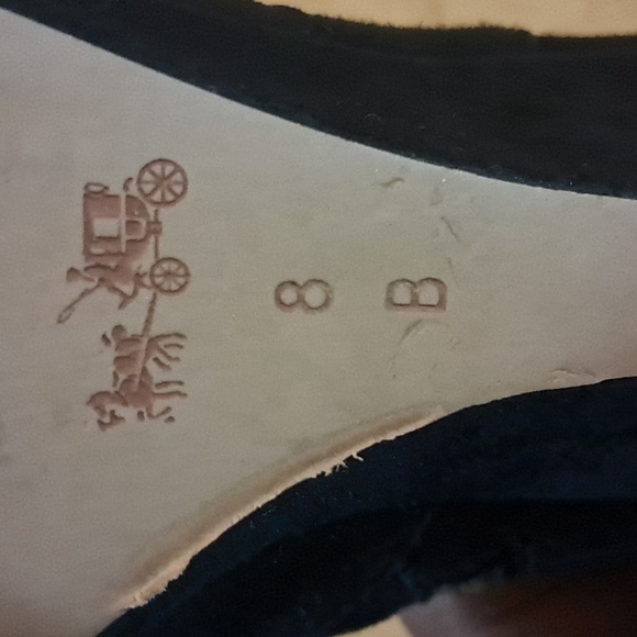 COACH Mystic Bootie Wedge Heel Black Suede Size 7.5B - Picture 9 of 9